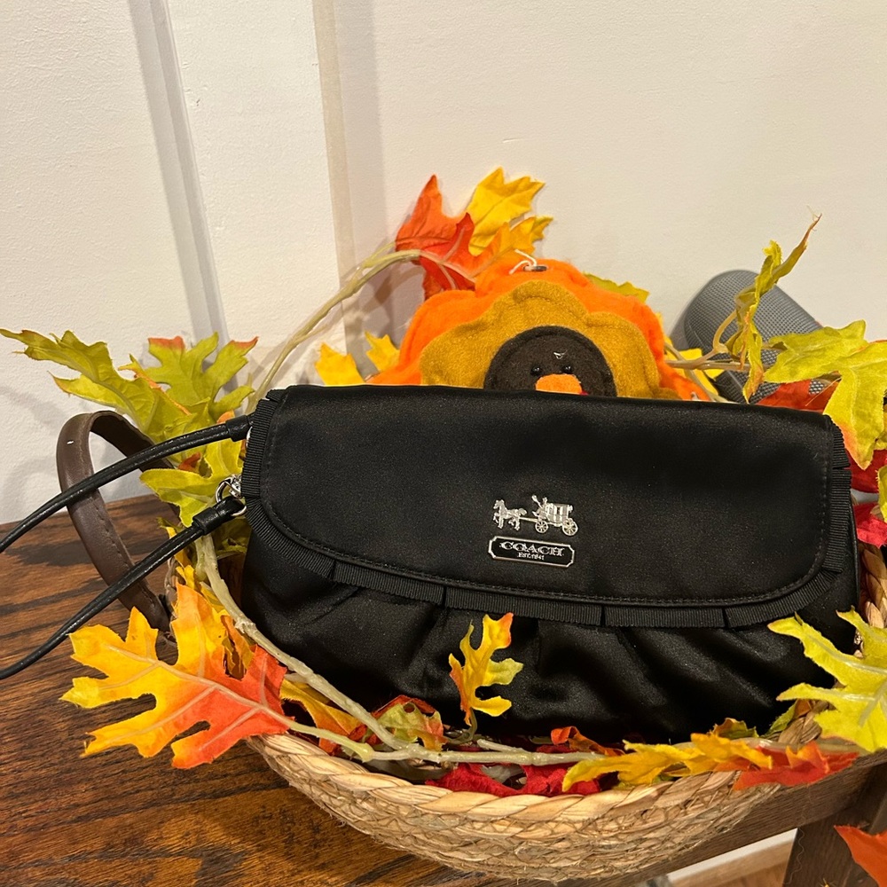 Coach Black Clutch Wristlet